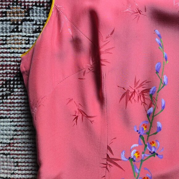 Vintage Painted Cheongsam Dress (Size XS) - Picture 11 of 11